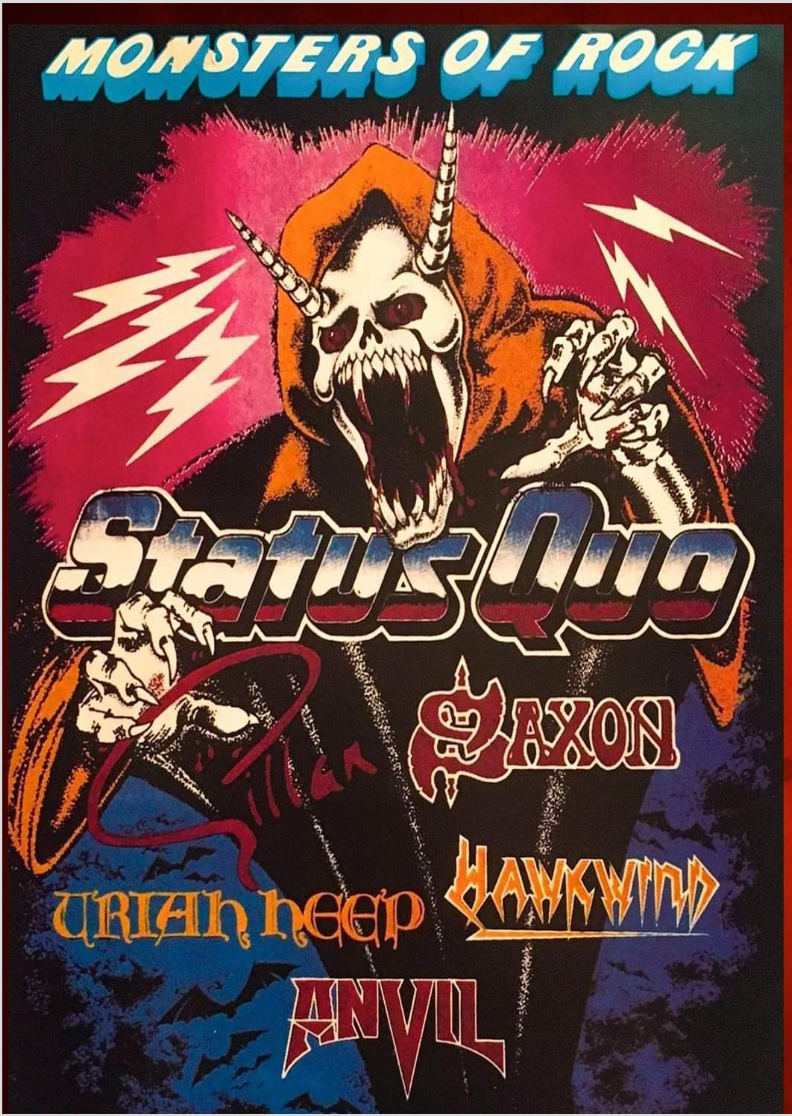 Nome do produto: Monsters of Rock, Status Quo, Saxon, Uriah Heep, Gillan, Hawkwind, Anvil