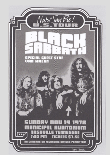 Black Sabbath - Never Say Die US Tour 78