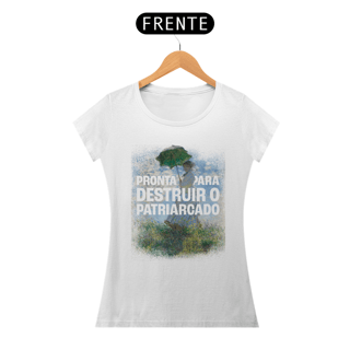Nome do produto Pronta para destruir o patriarcado - Camiseta Baby Long