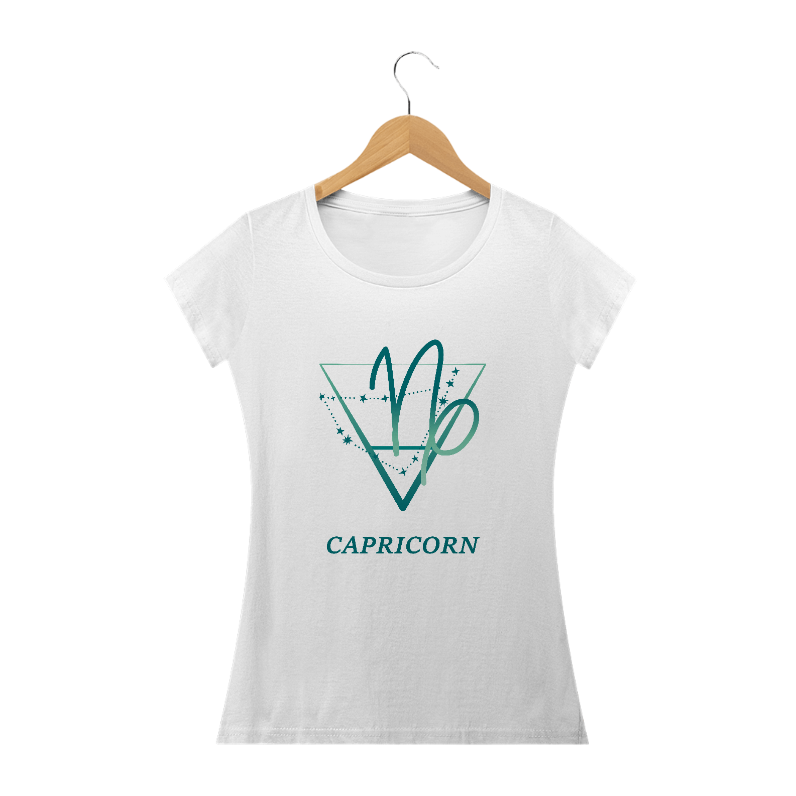 Camiseta Baby Long Signos - Capricórnio - Branca