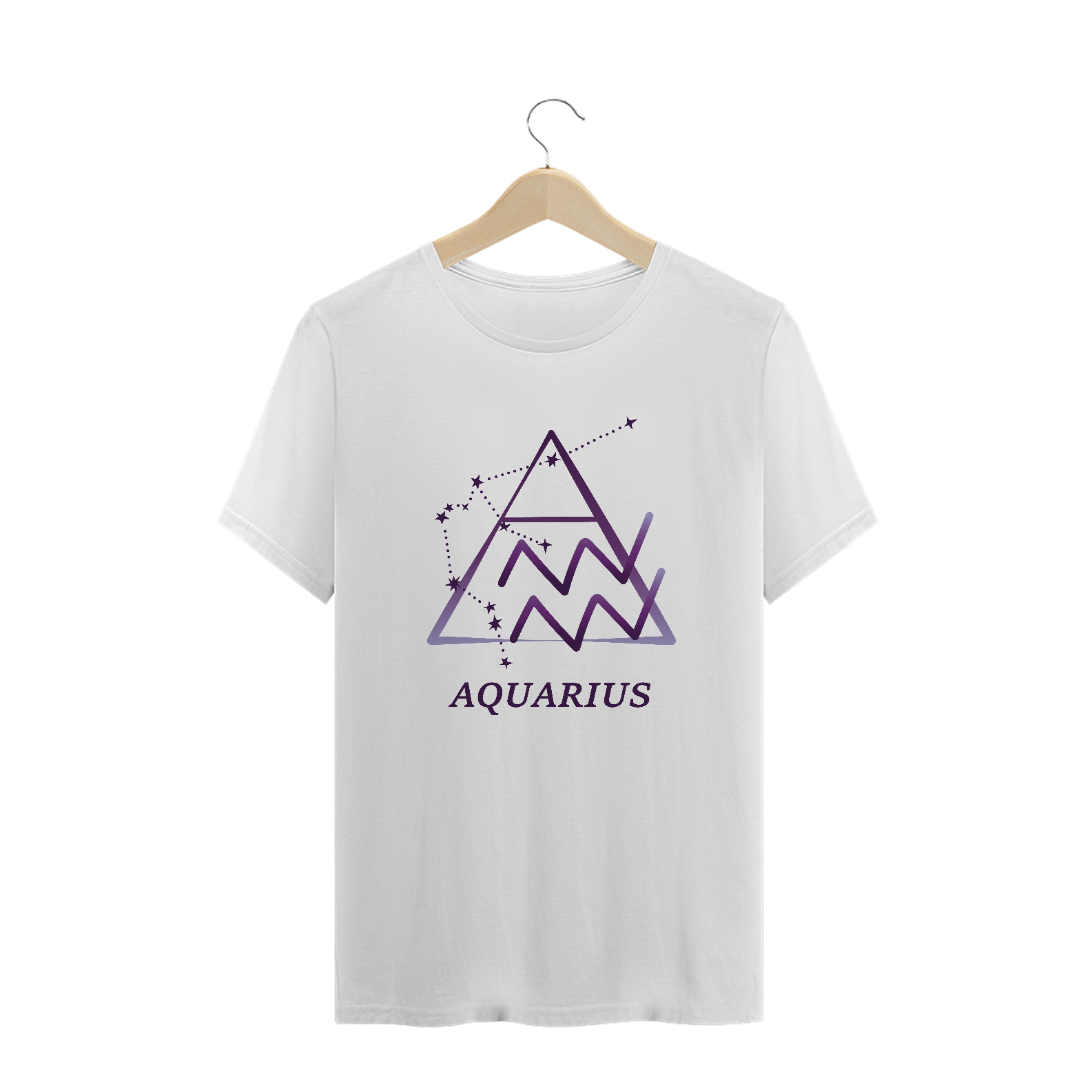 Camiseta Signos - Aquário - Branca