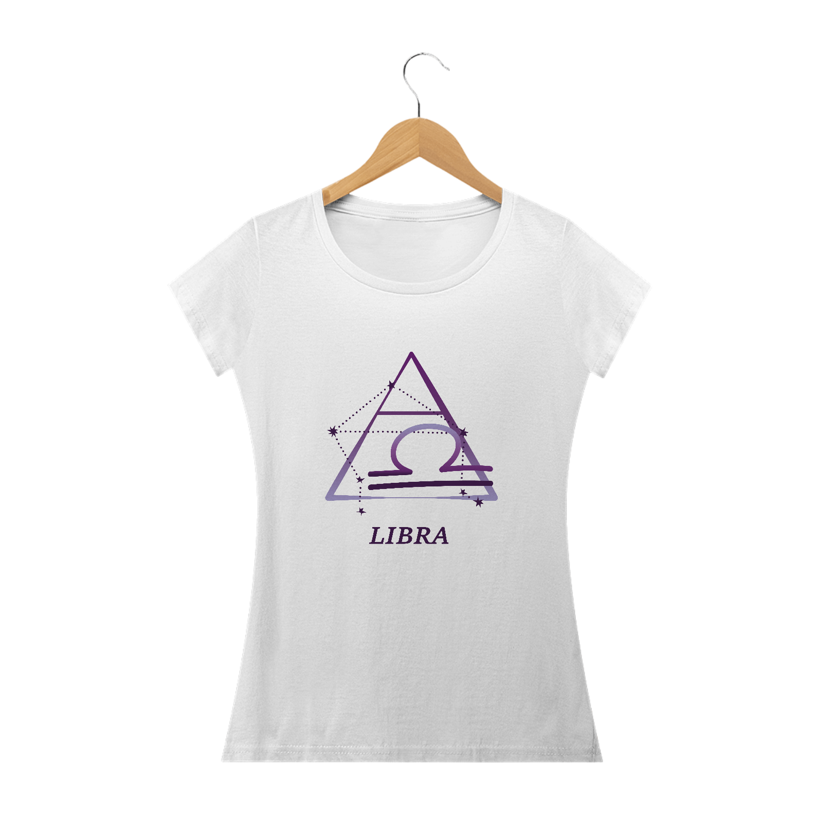 Camiseta Baby Long Signos - Libra - Branca