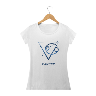 Camiseta Baby Long Signos - Câncer - Branca