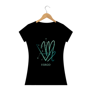 Camiseta Baby Long Signos - Virgem - Preta