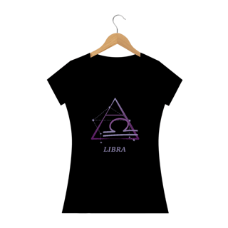 Camiseta Baby Long Signos - Libra - Preta