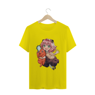 Nome do produto Camiseta Anya e Pochita - Spyxfamily e Chainsaw Man - Tecido Classic