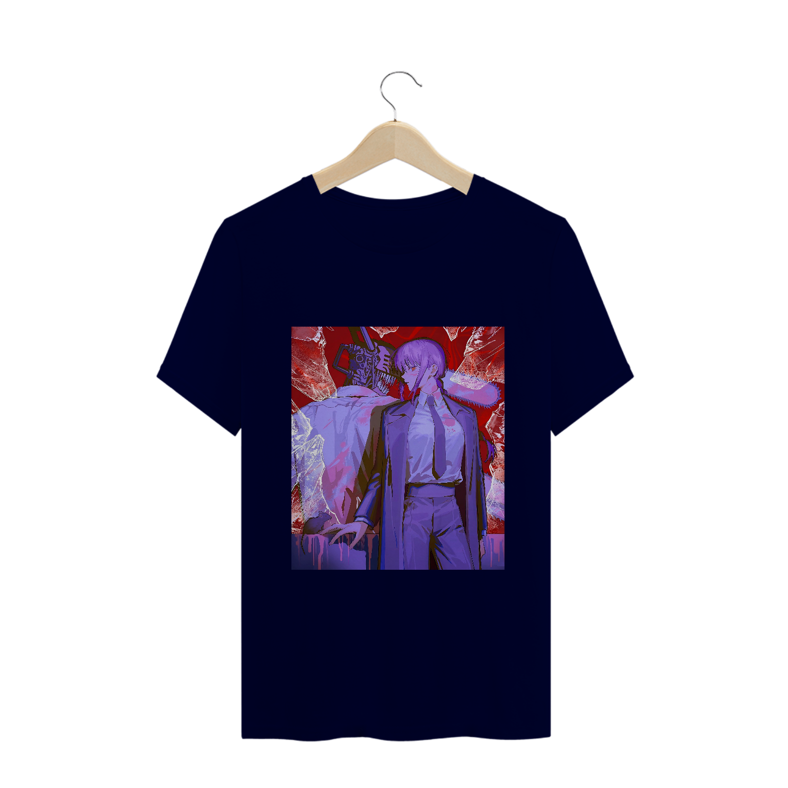 Camiseta Chainsaw Man Makima e Denji - Tecido Quality