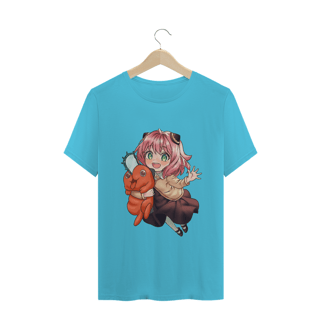 Nome do produto Camiseta Anya e Pochita - Spyxfamily e Chainsaw Man - Tecido Quality