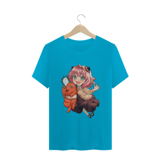 Nome do produto Camiseta Anya e Pochita - Spyxfamily e Chainsaw Man - Tecido Classic