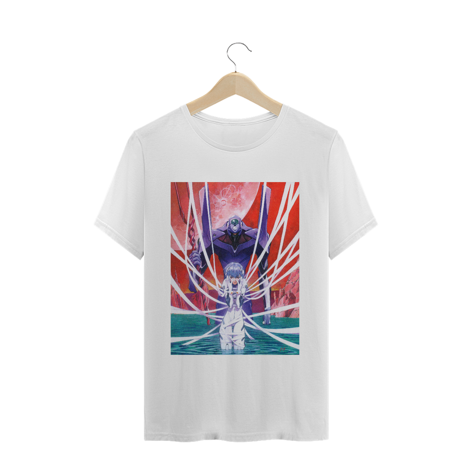 Camiseta Evangelion Ayanami Arte - Tecido Prime