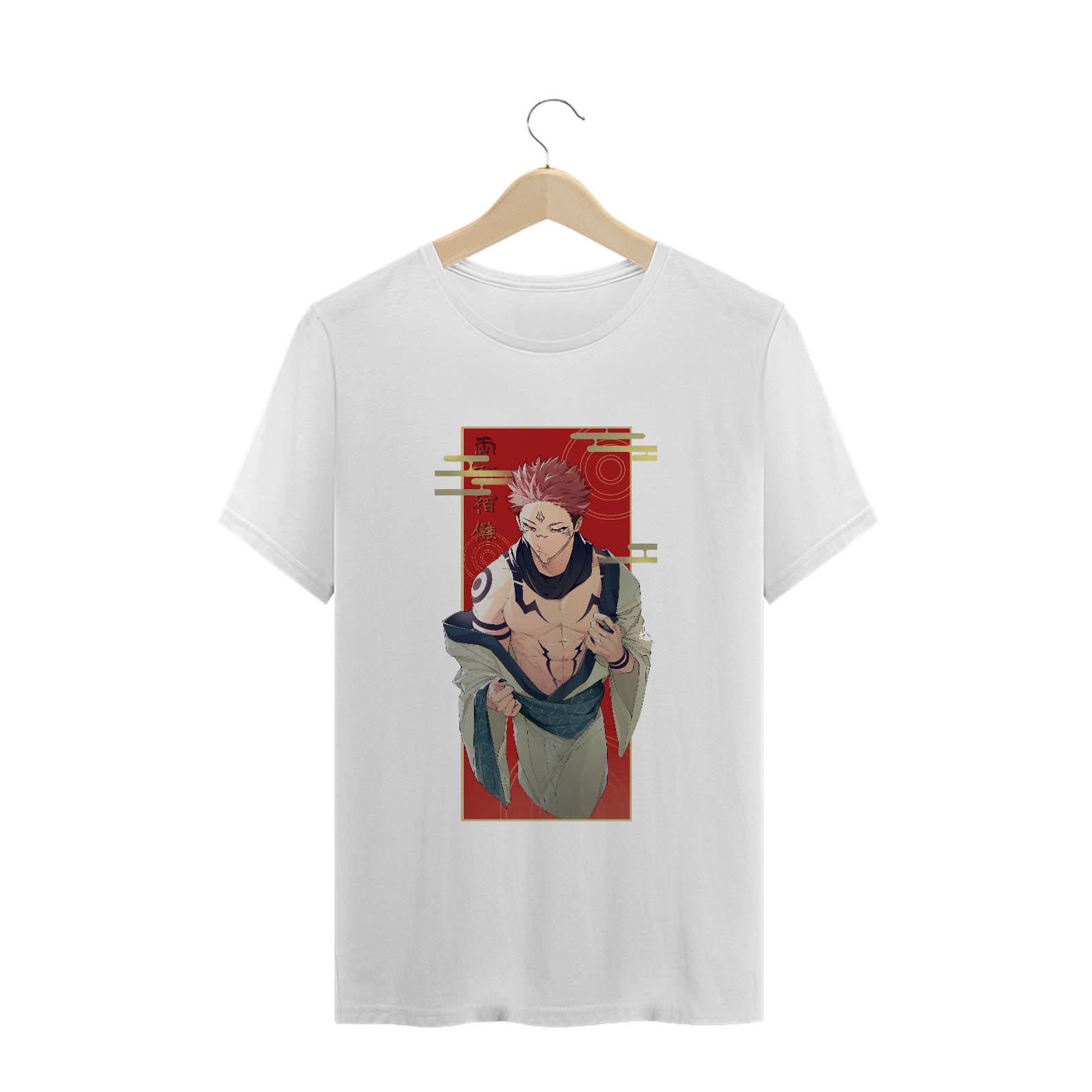 Camiseta Yuji Itadori Sukuna Jujutsu Kaisen - Tecido Prime