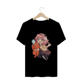 Nome do produto Camiseta Anya e Pochita - Spyxfamily e Chainsaw Man - Tecido Quality