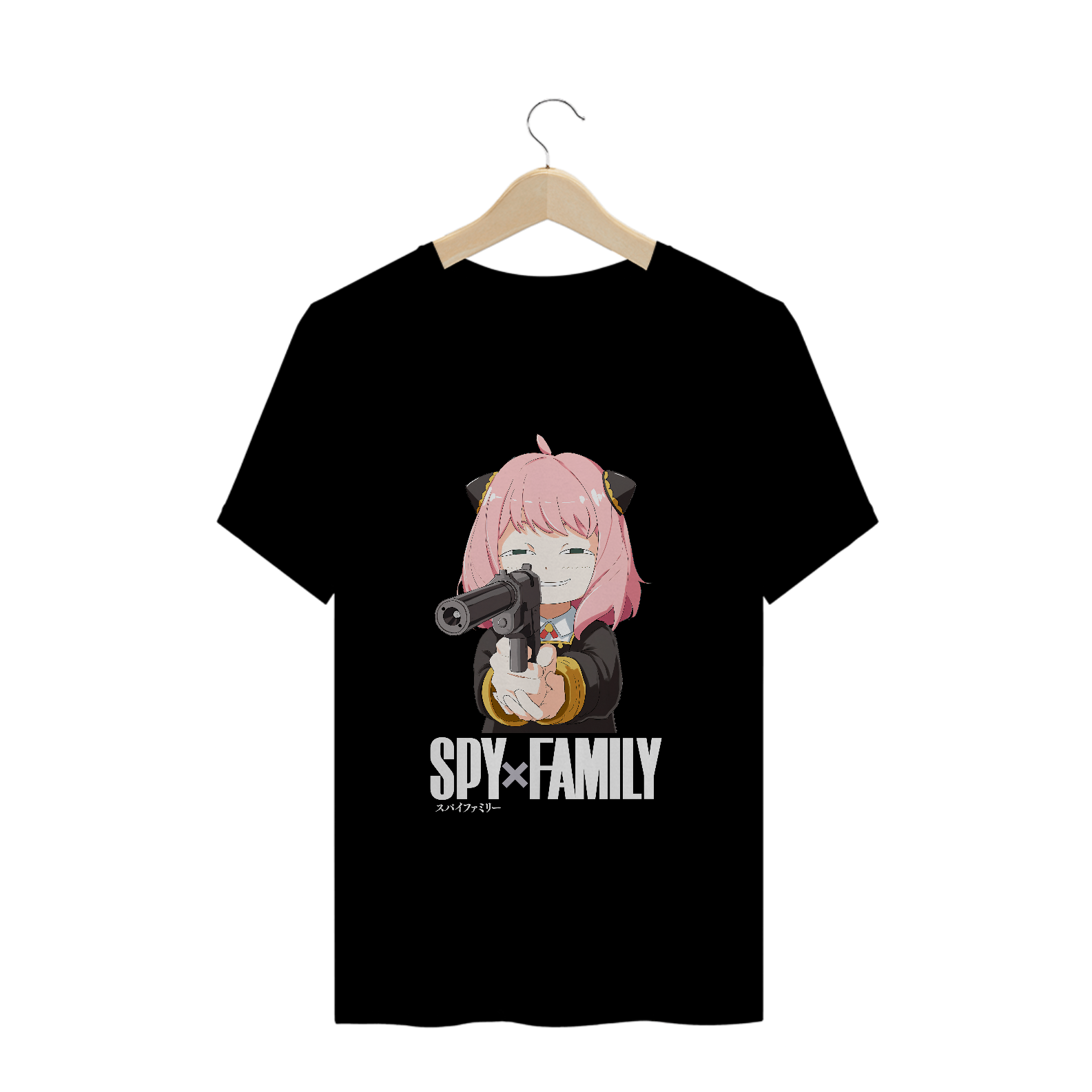 Camiseta Anya Spy x Family Letra Branca - Tecido Prime