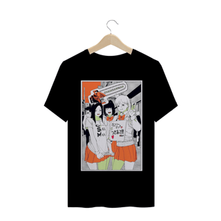 Nome do produto Camiseta Chainsaw Man Estilo Mangá Colegial - Tecido Quality