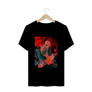 Camiseta Chainsaw Man Denji e Pochita - Tecido Prime