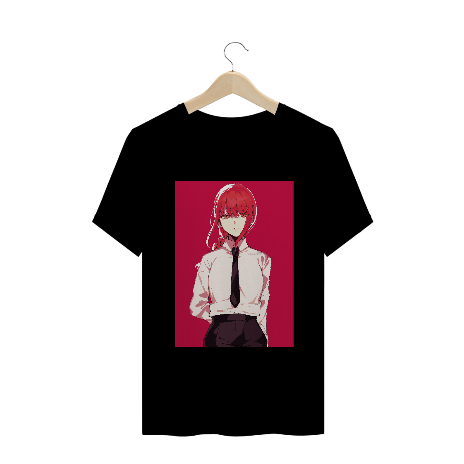 Camiseta Minimalista Makima Chainsaw Man - Tecido Quality