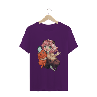 Nome do produto Camiseta Anya e Pochita - Spyxfamily e Chainsaw Man - Tecido Classic