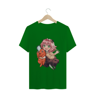 Nome do produto Camiseta Anya e Pochita - Spyxfamily e Chainsaw Man - Tecido Quality