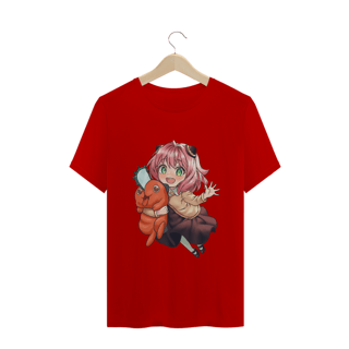 Nome do produto Camiseta Anya e Pochita - Spyxfamily e Chainsaw Man - Tecido Classic