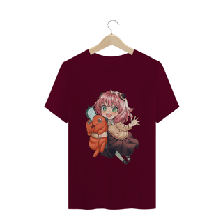 Nome do produto Camiseta Anya e Pochita - Spyxfamily e Chainsaw Man - Tecido Quality