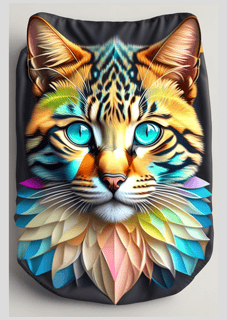 Nome do produto Poster Retrato Gato Mandala