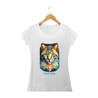 Nome do produto Blusa BABY LONG - I love cats