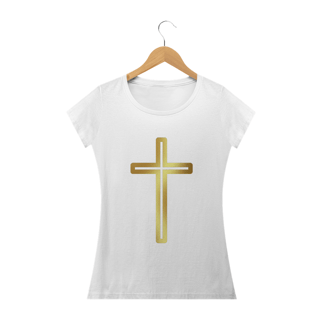 Nome do produto CAMISA BABY LONG - CRUZ DOURADA