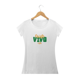 CAMISA BABY LONG - CRISTO VIVE EM MIM