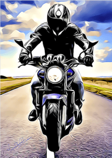 Nome do produto POSTER MOTOQUEIRO NA ESTRADA