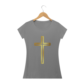 Nome do produto CAMISA BABY LONG - CRUZ DOURADA