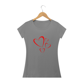 Nome do produto CAMISETA BABY LONG - CORAÇÕES