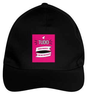 Nome do produto BONÉ - TUDO POSSO NAQUELE QUE ME FORTALECE