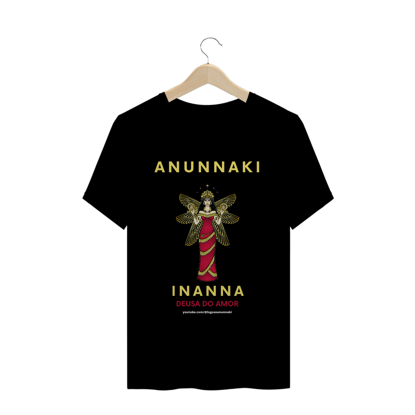 Camiseta Anunnaki Inanna Deusa do Amor Preta