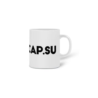 Nome do produto Caneca Ancapsu Logo e nome do Canal Preto