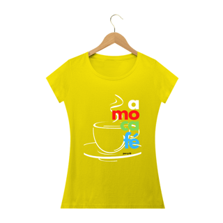 Nome do produto Camiseta Dimona Feminina Personalizada Estampada Amo Café 