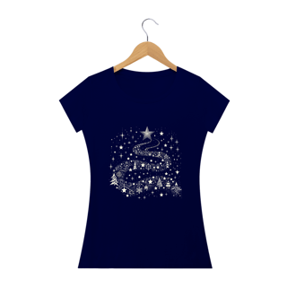 Nome do produto Camiseta Estampada Feminina Natal Caminho de Estrelas