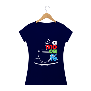 Nome do produto Camiseta Dimona Feminina Personalizada Estampada Amo Café 