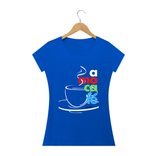 Nome do produto Camiseta Dimona Feminina Personalizada Estampada Amo Café 