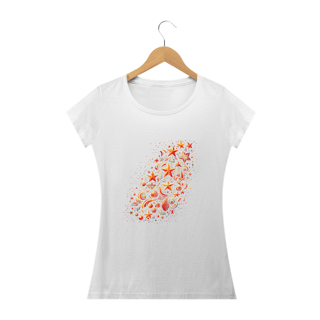 Nome do produto Camiseta Estampada Feminina Natal Caminho de Estrelas