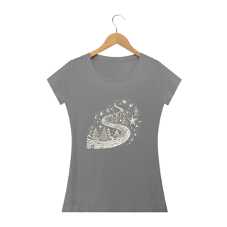 Nome do produto Camiseta Estampada Feminina Natal Caminho de Estrelas