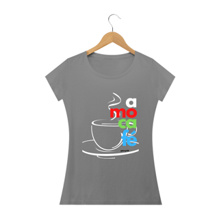 Nome do produto Camiseta Dimona Feminina Personalizada Estampada Amo Café 