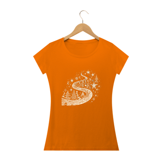 Nome do produto Camiseta Estampada Feminina Natal Caminho de Estrelas