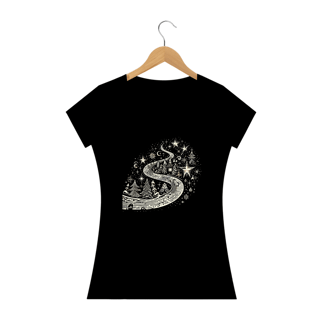 Nome do produto Camiseta Estampada Feminina Natal Caminho de Estrelas