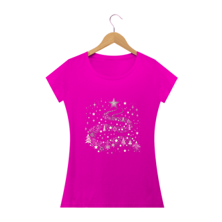 Nome do produto Camiseta Estampada Feminina Natal Caminho de Estrelas