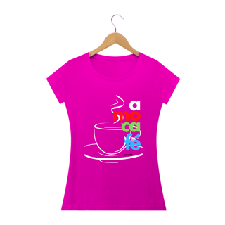Nome do produto Camiseta Dimona Feminina Personalizada Estampada Amo Café 