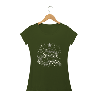 Nome do produto Camiseta Estampada Feminina Natal Caminho de Estrelas
