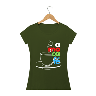 Nome do produto Camiseta Dimona Feminina Personalizada Estampada Amo Café 