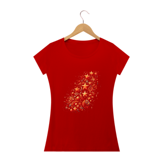 Nome do produto Camiseta Estampada Feminina Natal Caminho de Estrelas
