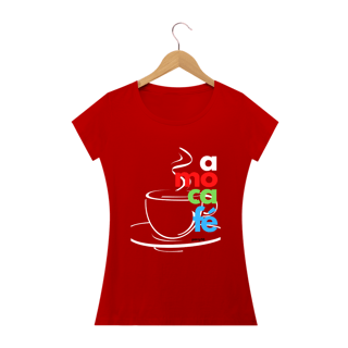 Nome do produto Camiseta Dimona Feminina Personalizada Estampada Amo Café 