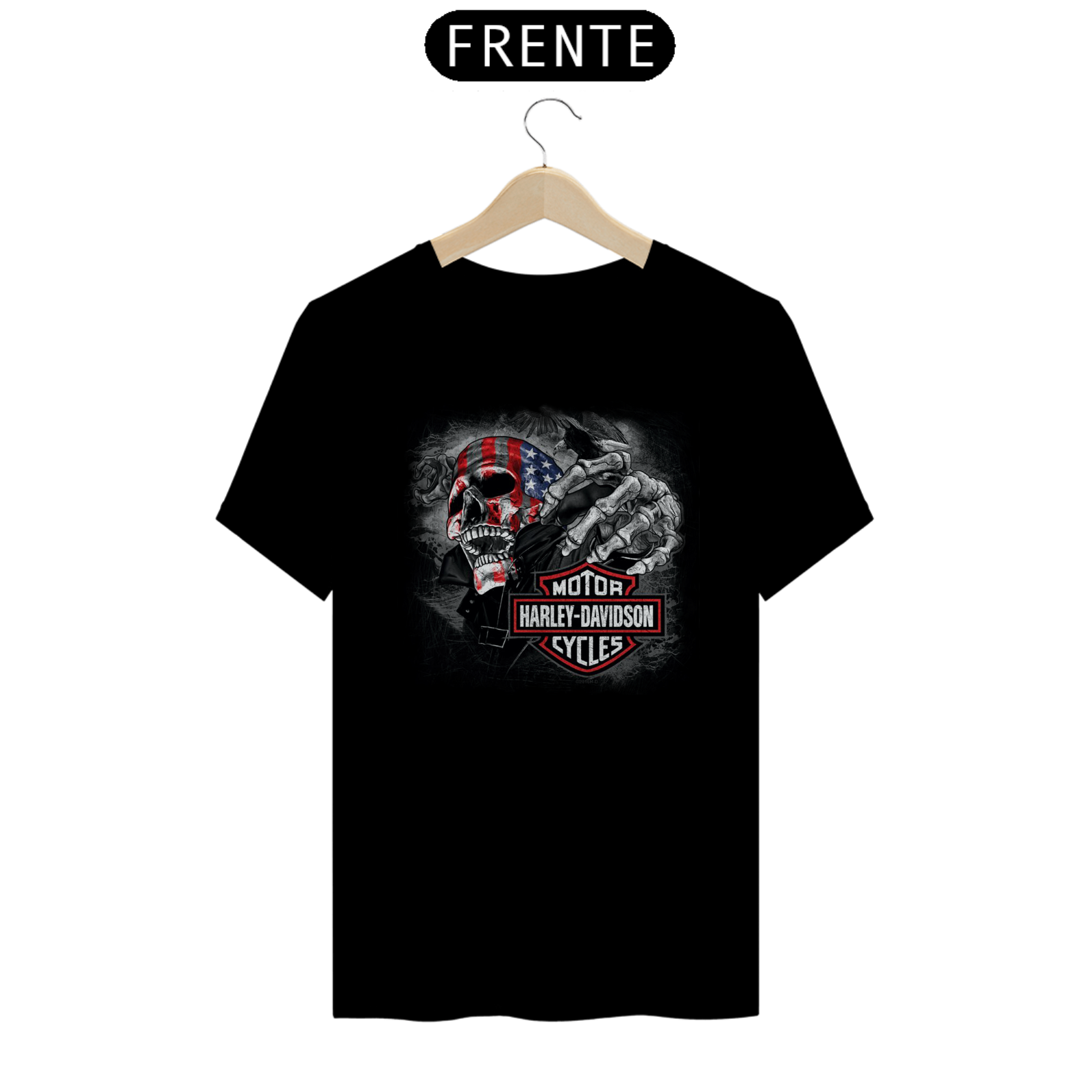 CAMISETA C. AMERICAN SKULL